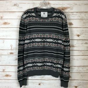 On The Byas Geometric Stripe Sweater, Medium